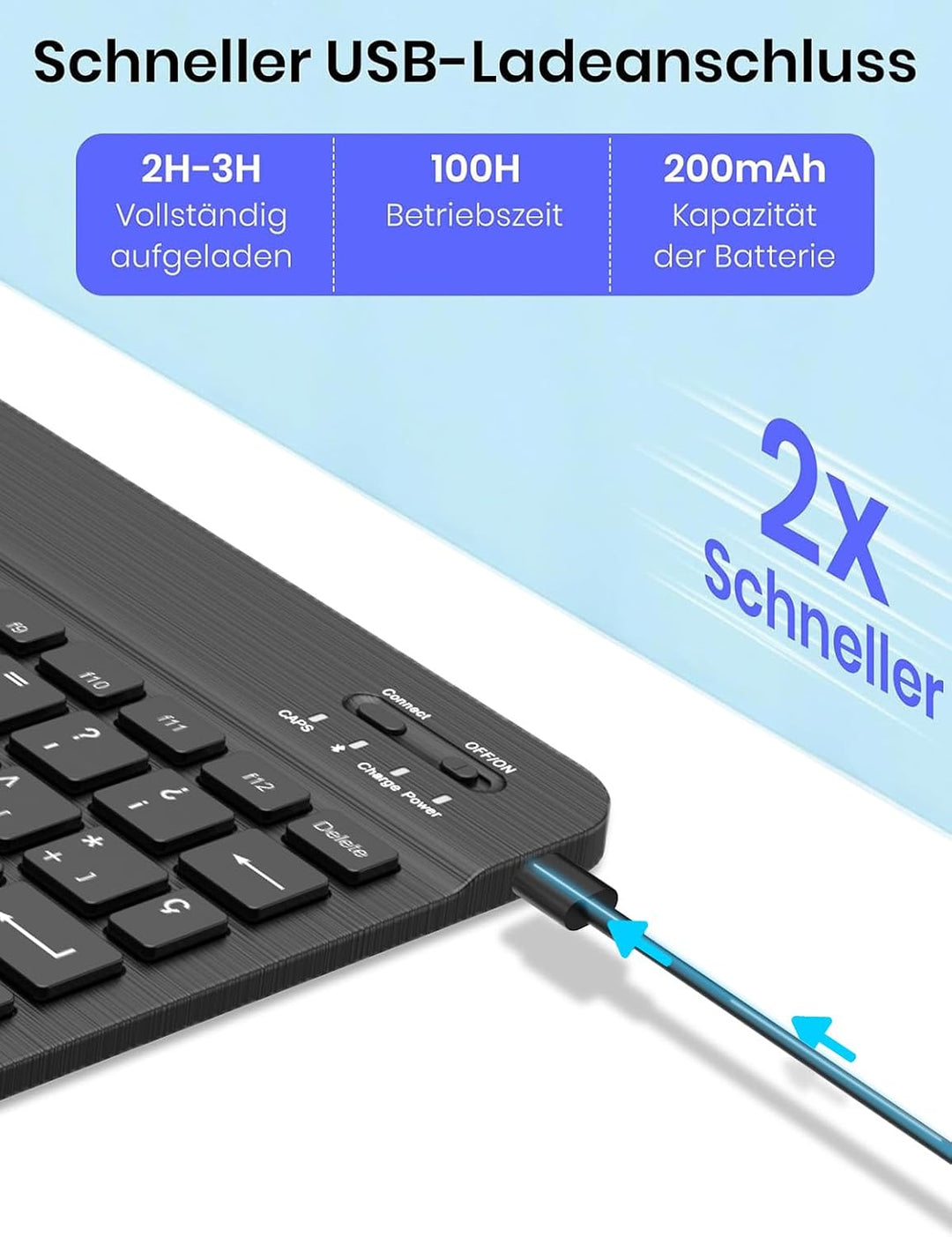WINCHKING Tastatur Hülle für Samsung Galaxy Tab S10 Plus/S9 Fe Plus/S9 Plus | Abnehmbar Hülle mit St