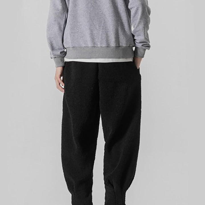 Generisch Teddy Fleece Hose Herren, Plüschhose Herren Sport, Jogginghose Mit Tunnelzug Fleecehose Mi