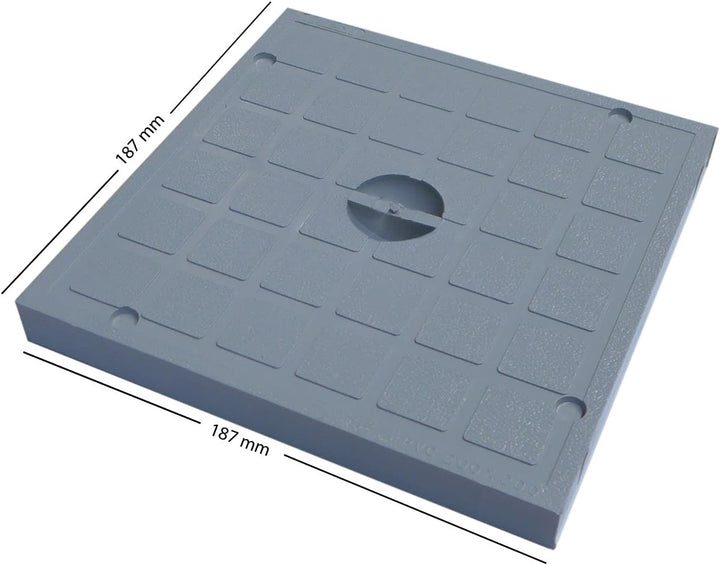 Marley Schachtdeckel mit Rahmen 20x20cm für Einlaufschacht Schachtabdeckung Kanaldeckel PVC