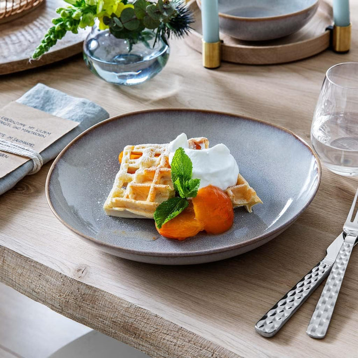 Villeroy & Boch like. by Lave Beige Schalen 6er Set, 27 cm, Flache Schale für Pasta & Suppe, Skandin