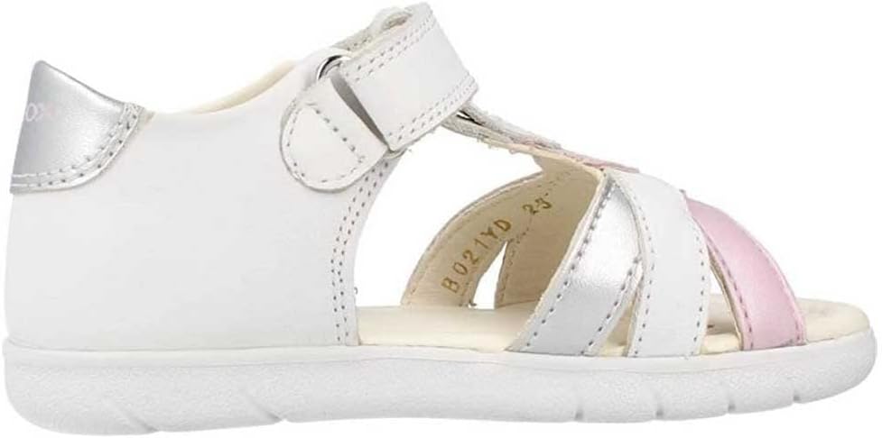 Geox Mädchen B Alul Girl Sandal 24 EU White Pink, 24 EU White Pink