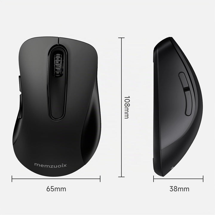 memzuoix Kabellose Maus 2.4GHz, Tragbare Optische Wireless Maus 1400 DPI mit Mini-USB-Empfänger, 5 T