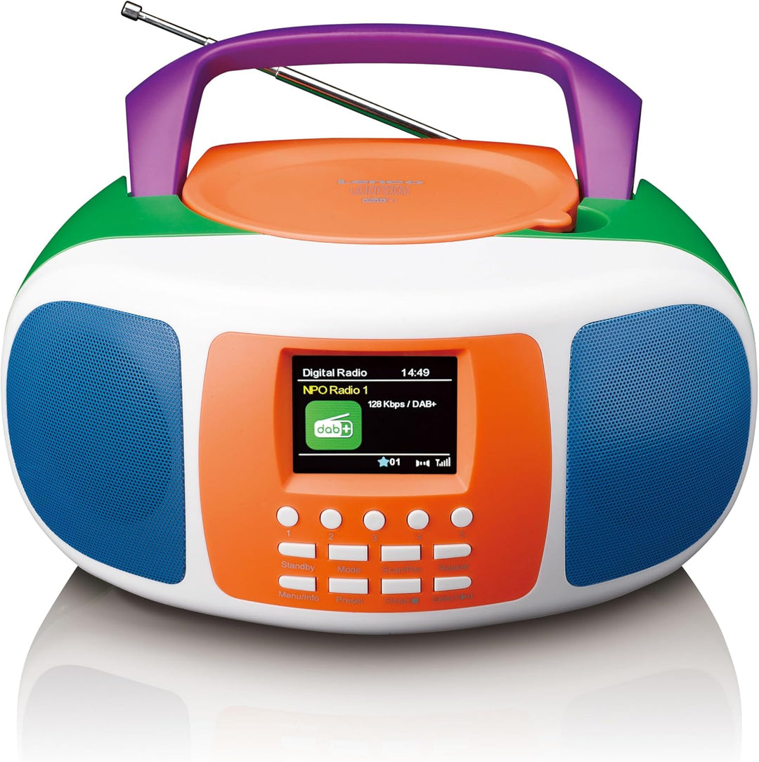 Lenco SCD-861KIDS - Tragbares DAB+/FM-Radio für Kinder mit Bluetooth® 5.3, CD-Player, Stereo-Sound,