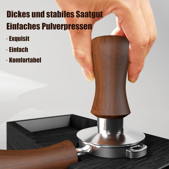 KYONANO Tamper 58,5mm, Kaffee Espresso Tamper, stilvoller Decent Force Tamper, auf 30 lbs Anpressdru