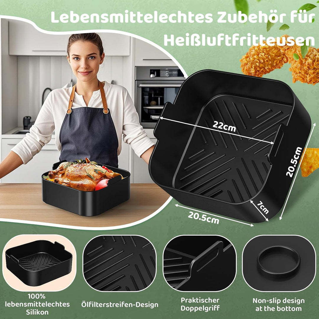 Heissluftfritteuse Zubehör 12PCS, Airfryer Zubehör für Philips 5000 Serie XXL 7,2L (HD9285/90), Ninj