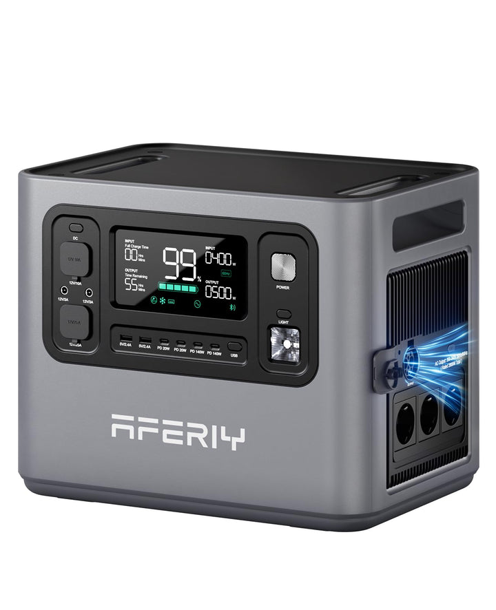 AFERIY 2800W2048Wh Tragbare Powerstation, Erweiterbar auf 10240Wh, Camping | Solargenerator 1,3Std S