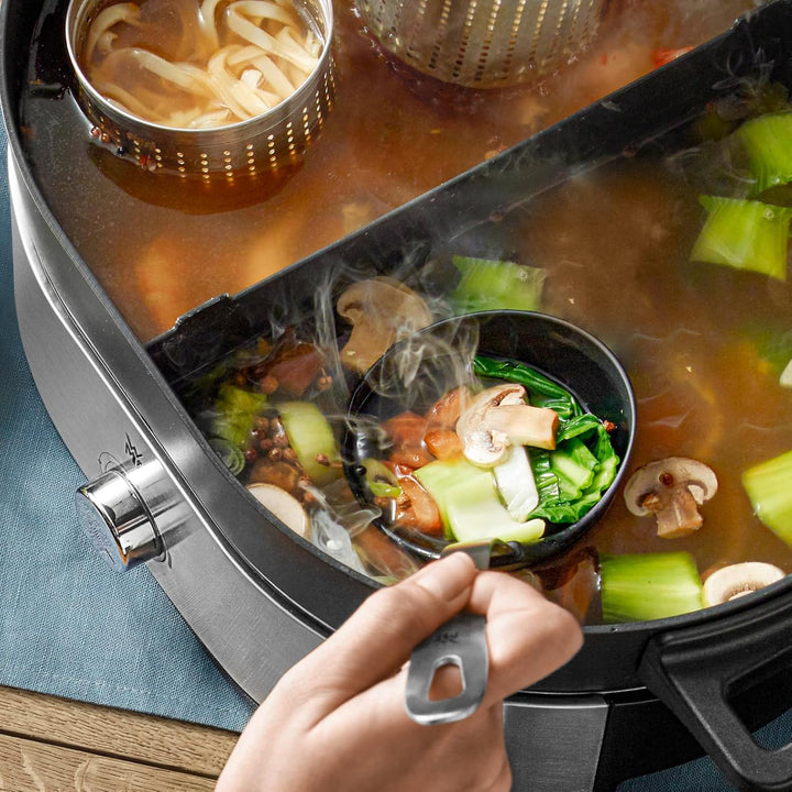 WMF Lono Hot Pot & Dampfgarer elektrisch 3,6l, chinesisches Fondue für 6 Personen, elektrische Dampf