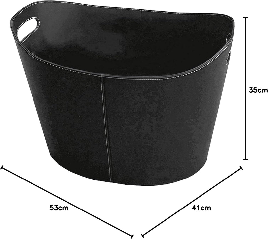 FIREFIX 822 Lederkorb/Holzkorb schwarz, oval