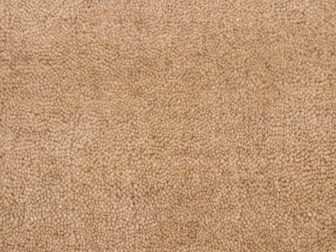 carpetfine Wollteppich Gabbeh Uni Rund Beige Ø 80 | Moderner Teppich für Wohn- und Schlafzimmer Ø 80