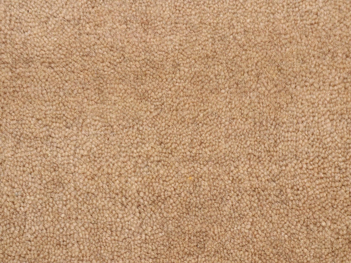 carpetfine Wollteppich Gabbeh Uni Rund Beige Ø 80 | Moderner Teppich für Wohn- und Schlafzimmer Ø 80