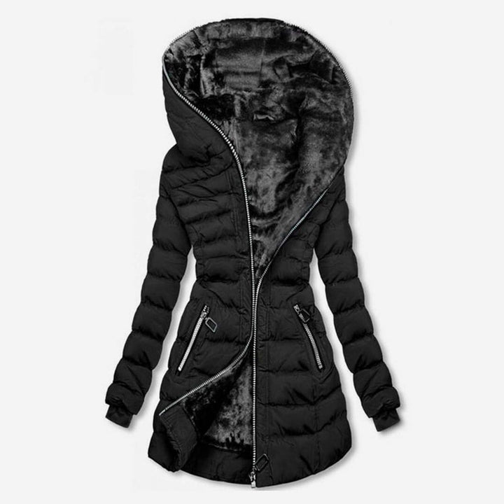Awrvia Steppjacke Damen Winter Warmer Winterjacke Lang Baumwolle Pufferjacke mit Kapuze Wintermantel