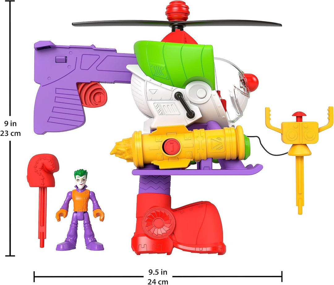 IMAGINEXT DC Super Friends Joker Robocopter - 2-in-1-Helikopter mit Verwandlungsfunktion und Geschos