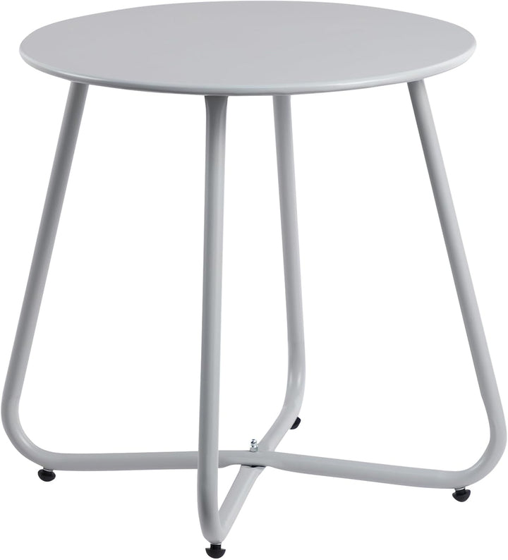HollyHOME Beistelltisch Outdoor Gartentisch Balkontisch, Runder Patio Beistelltisch Kaffeetische Nac