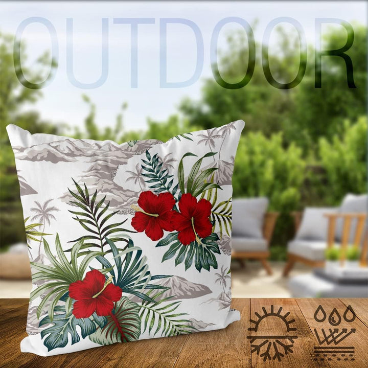VOID Tropische Inseln Hibiskus Kissenbezug Kissenhülle Sofakissen Kissen Deko Outdoor-Kissen Dekokis