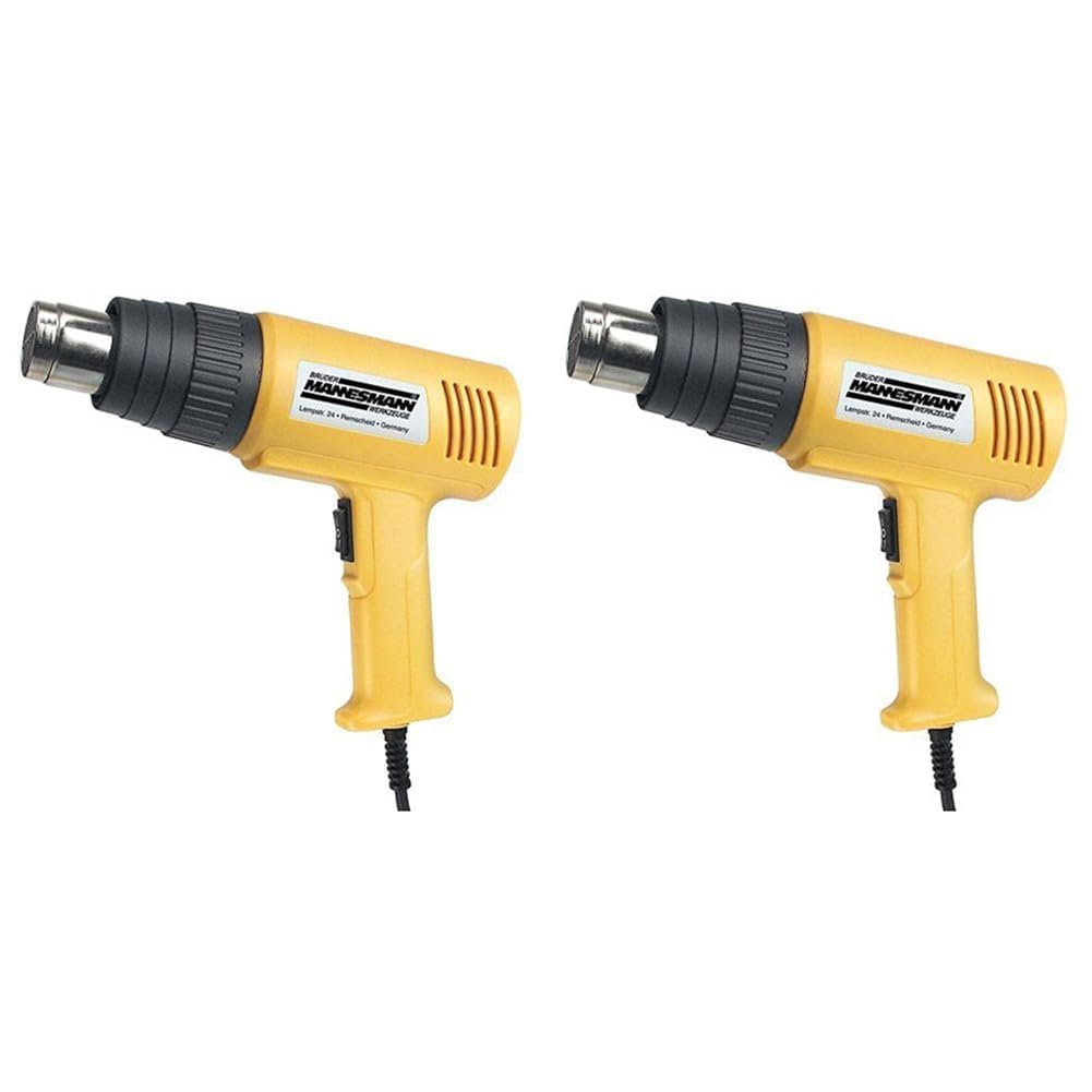 Brüder Mannesmann M49500 Heissluftgebläse 2000 W, 4-tlg, 230 V || 50Hz (Packung mit 2) Pack of 2, Pa