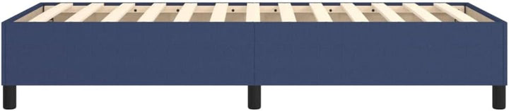 vidaXL Boxspringbettgestell Blau 90x200 cm Stoff 35 cm/ 90 x 200 cm Blau, 35 cm/ 90 x 200 cm Blau