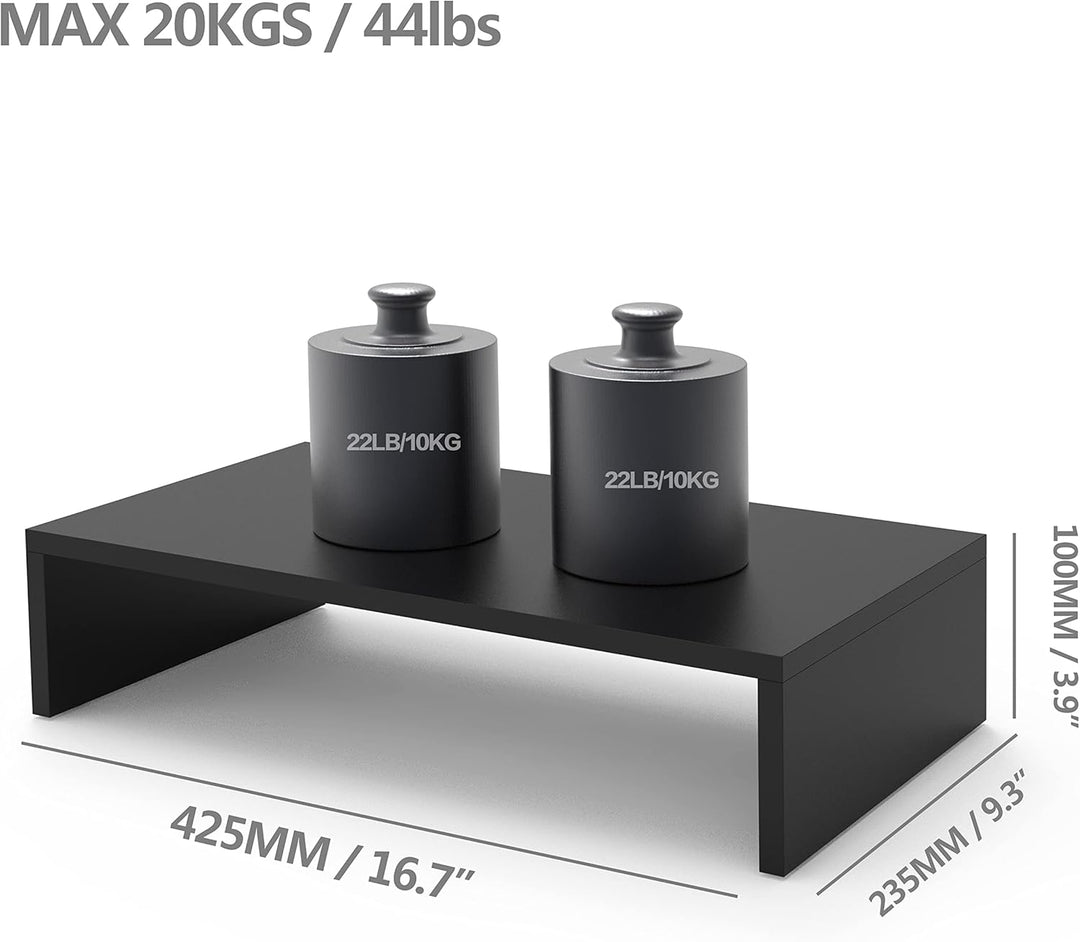 FITUEYES Monitorständer Bildschirmständer aus Holz Ergonomischem Laptop-Druckerständer für Monitor L
