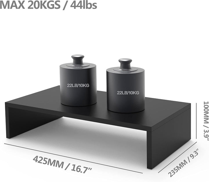 FITUEYES Monitorständer Bildschirmständer aus Holz Ergonomischem Laptop-Druckerständer für Monitor L