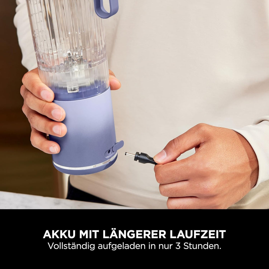 Ninja Blast Max Tragbarer Mixer/Blender/Smoothie Maker, 570 ml, wiederaufladbar, Mixbecher & auslauf