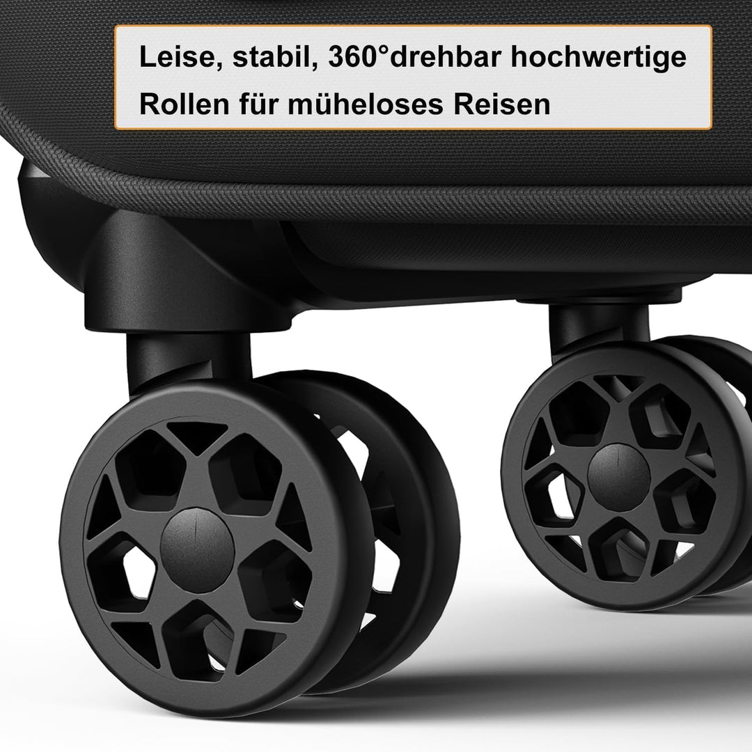 Weichschalenkoffer Set 3-teilig erweiterbar - Stoffkoffer Trolley wasserfest - Reisekoffer mit 4 Rol