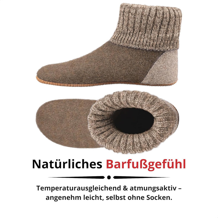 GIESSWEIN Unisex Wildpoldsried Hohe Hausschuhe 23 EU Taupe 262, 23 EU Taupe 262