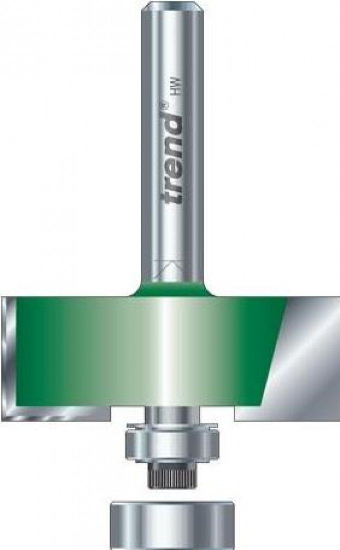 TREND CraftPro Selbstgeführter Falzfräser, 8 mm Schaft, 35 mm Schnittdurchmesser, 12.7 mm Schnittlän