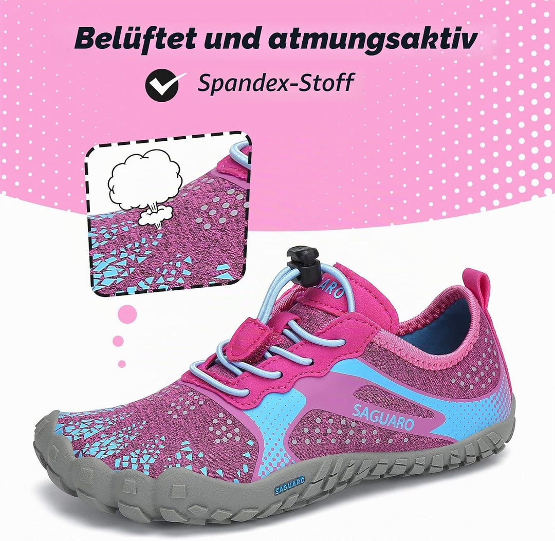 SAGUARO Unisex-Kinder Barfussschuhe Schnell Trocknend Wanderschuhe Leicht Laufschuhe Gr.24-36 24 EU