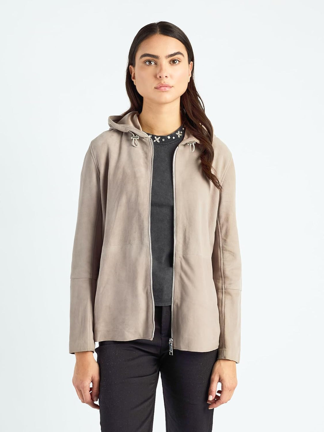 MAZE Damen Lederjacke 4202192 XL greige, XL greige