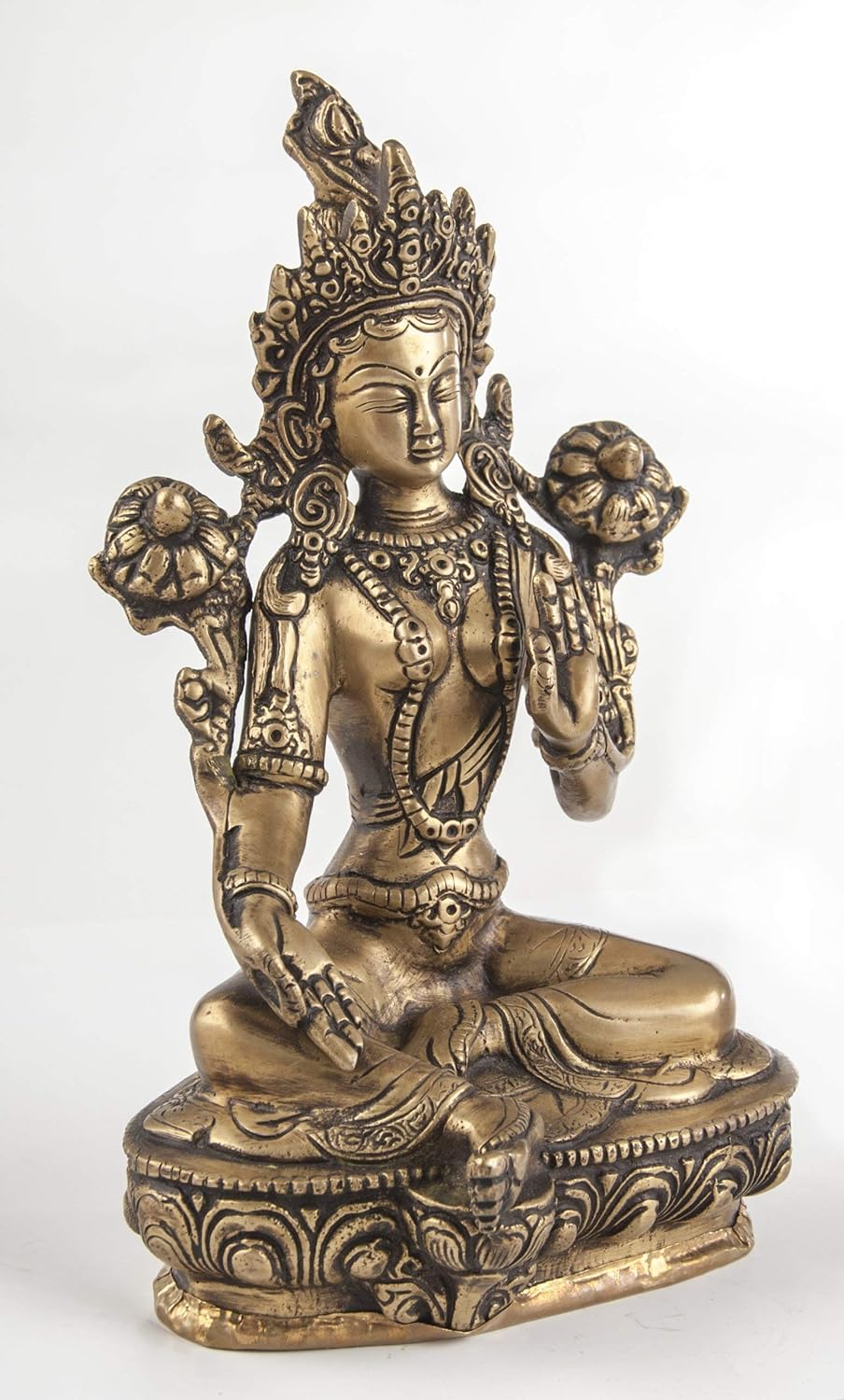 Berk FI-062 Statuen - grüne Tara, Messing, 21 cm hoch