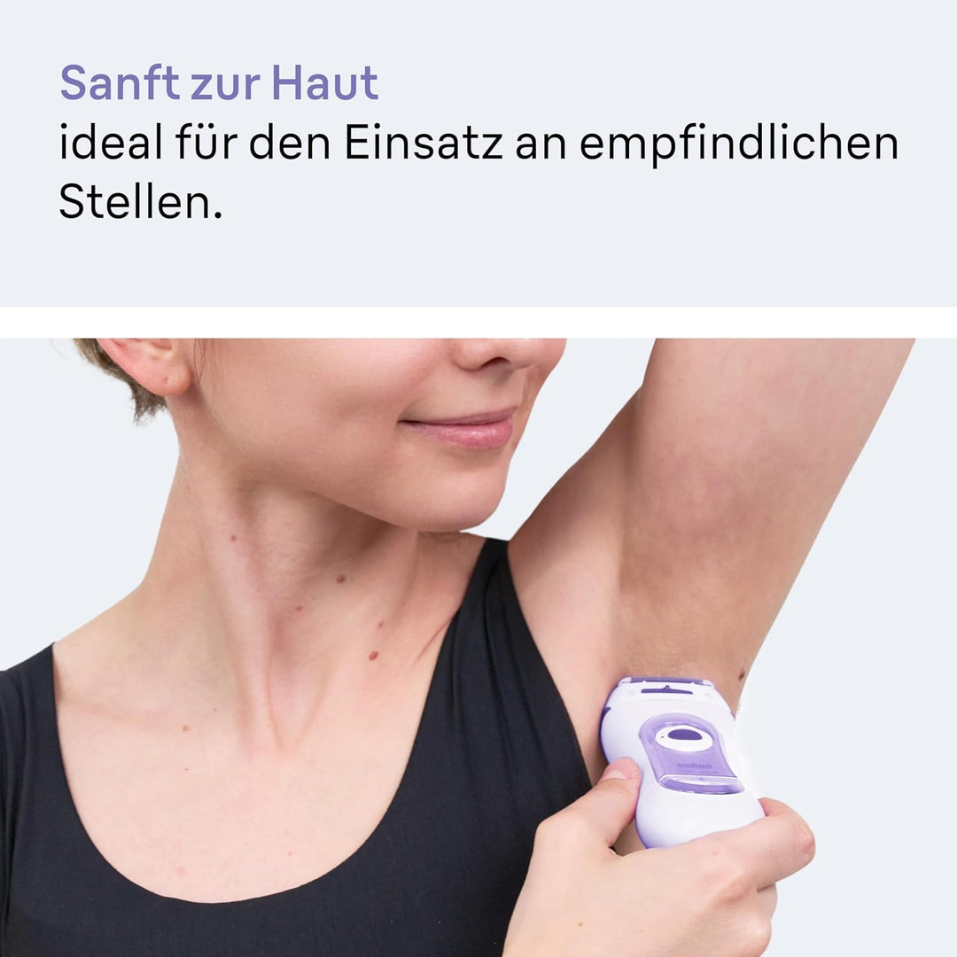 Braun Silk-epil 5-560 3-In-1 Kabelloser Elektrischer Rasierer, Trimmer- und Peeling-System, lila