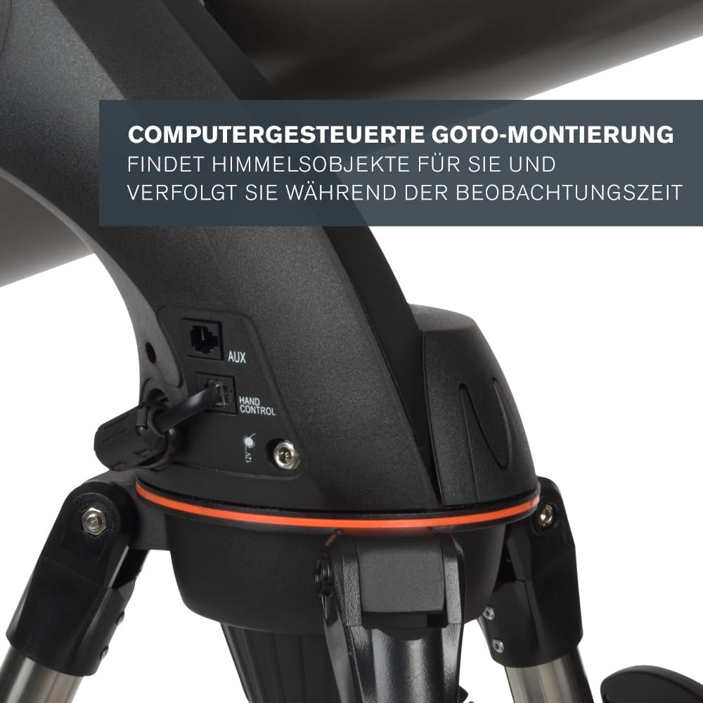 Celestron 31145 NexStar 130SLT-Mak tragbares, motorbetriebenes Newtonsches Spiegelteleskop mit schne
