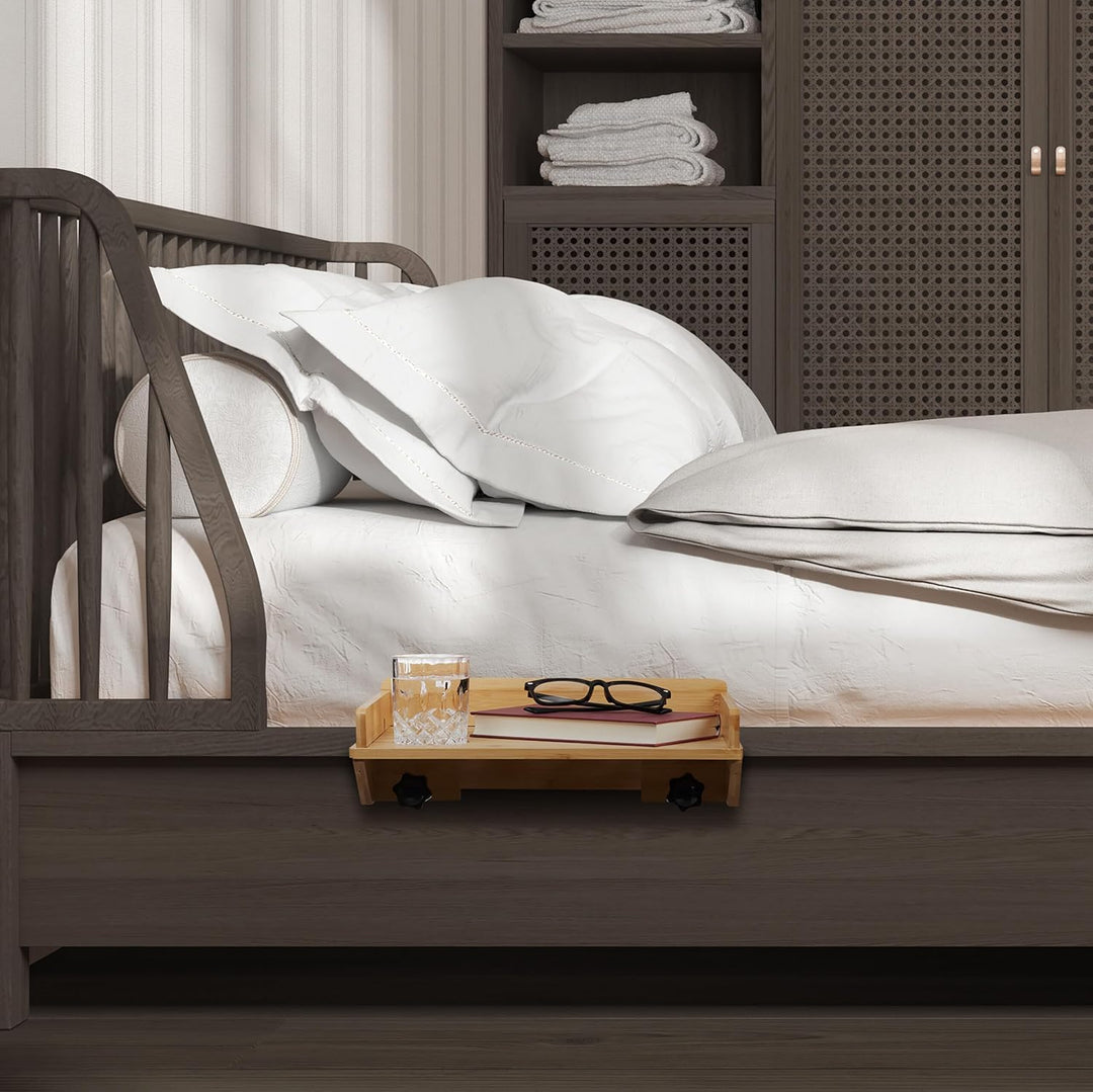 Relaxdays Bettablage, Mini-Nachttisch zum Klemmen, Bett & Hochbett, HBT 11,5 x 36 x 24,5 cm, Tableth