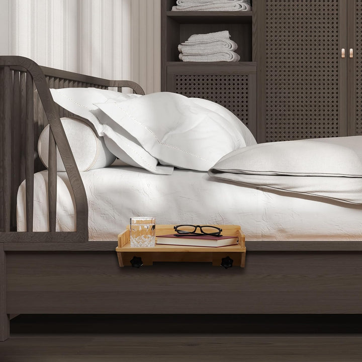 Relaxdays Bettablage, Mini-Nachttisch zum Klemmen, Bett & Hochbett, HBT 11,5 x 36 x 24,5 cm, Tableth