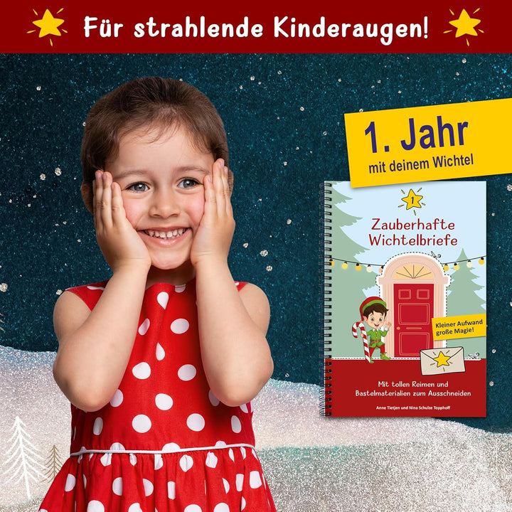 Premium Wichtelbriefe Komplettset 1 zum Ausschneiden mit Reimen, Abenteuern, Wichtel-Schabernack und