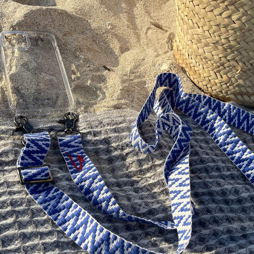 NOOMYA® Premium Fashion Handykette | Set Handyhülle iPhone 11 Pro MAX & Handyband True Blue | Handyg