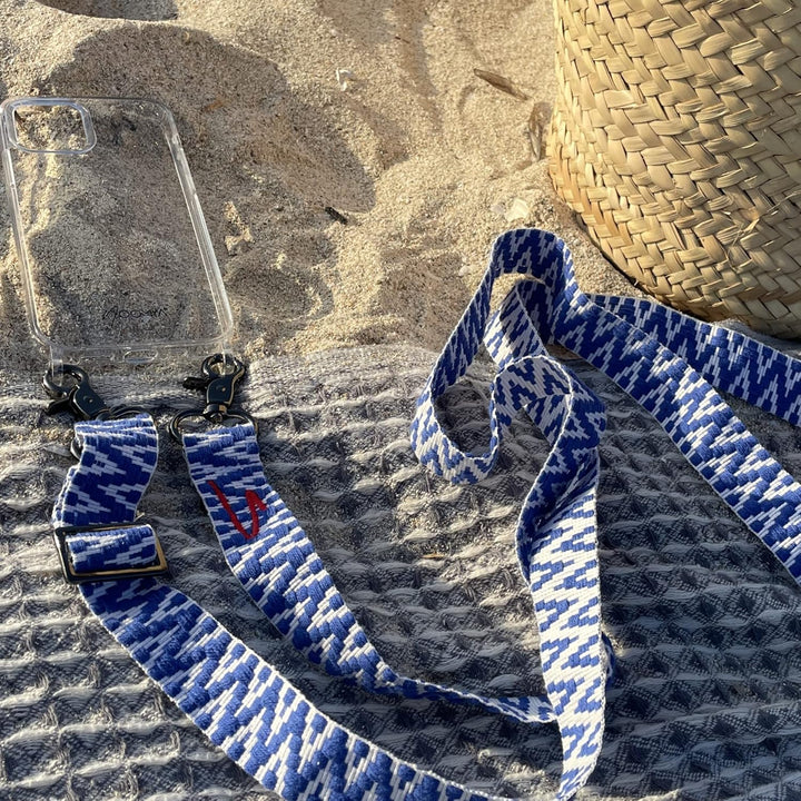 NOOMYA® Premium Fashion Handykette | Set Handyhülle iPhone 11 Pro MAX & Handyband True Blue | Handyg