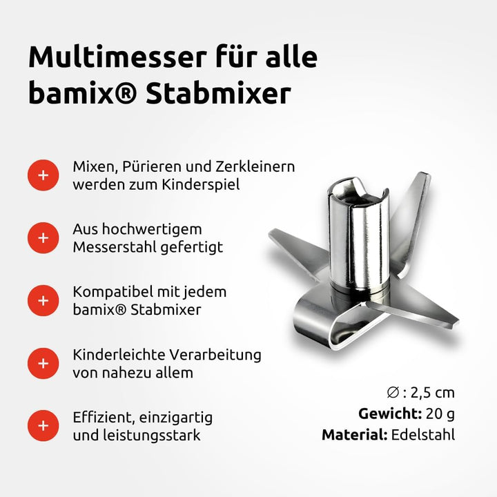 Barmix Schneidmesser MX460.050, silber