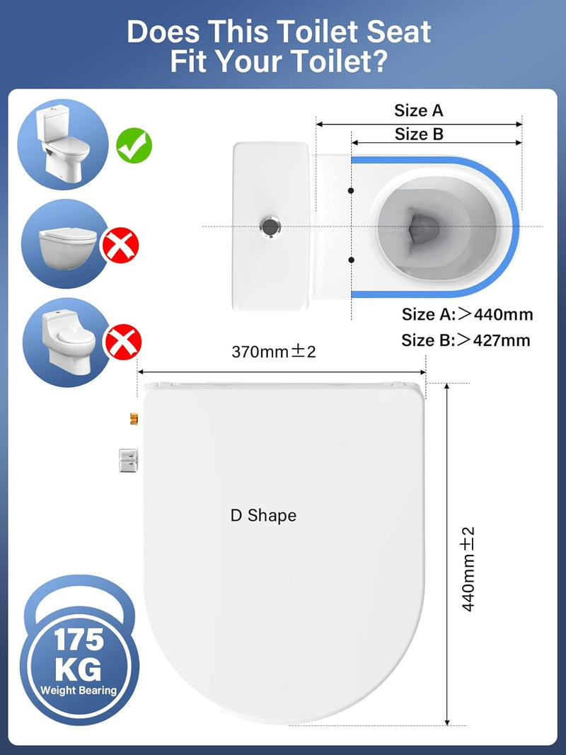 WC Sitz mit Bidet,YEAUPE PRO WC Sitze mit Absenkautomatik, nicht elektrisch, mit selbstreinigenden D