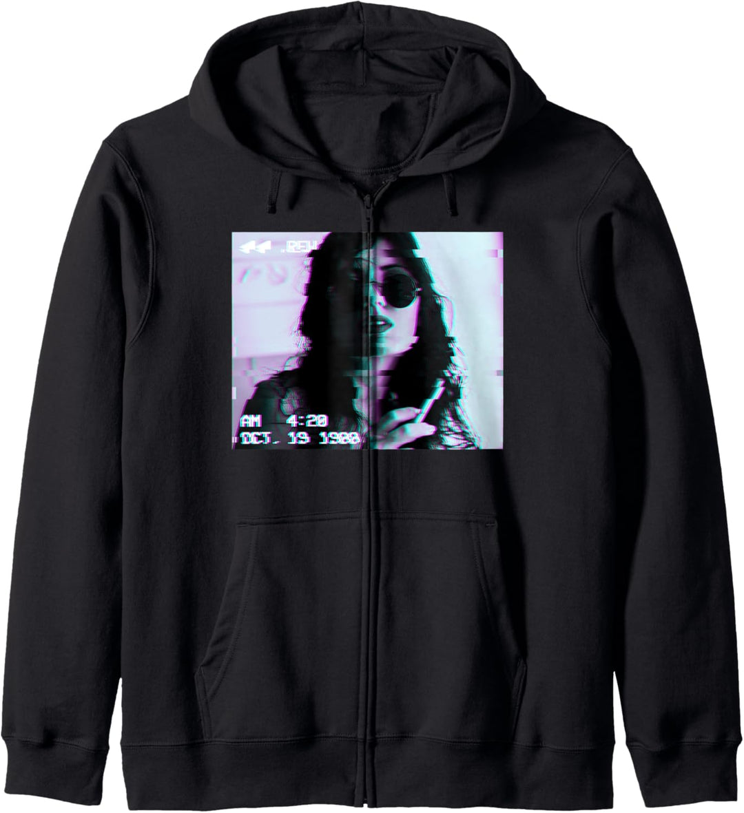 90s Aesthetic Vaporwave 80s Soft Grunge Clothing VHS Egirl Kapuzenjacke