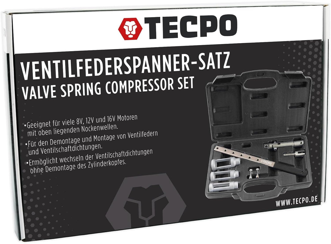 TECPO 300122 Ventilfederspanner Satz Universal Ventilschaftdichtung wechseln Werkzeug Austausch der