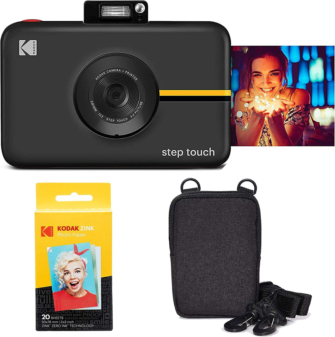 KODAK Step Touch 13MP Digitalkamera &amp; Instant-Drucker mit 3,5"-LCD-Touchscreen-Display (Schwarz) Rei