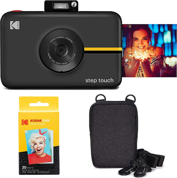KODAK Step Touch 13MP Digitalkamera &amp; Instant-Drucker mit 3,5"-LCD-Touchscreen-Display (Schwarz) Rei