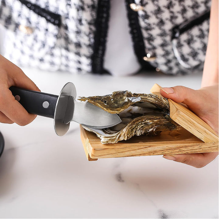 PRETYZOOM Austernhalter Holz 13X8X6Cm Offener Austernöffner Mit Handschutz Küchen-Gadget Für Meeresf