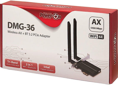 Inter-Tech DMG-36 Eingebaut WLAN/Bluetooth 5400 Mbit/s, Black