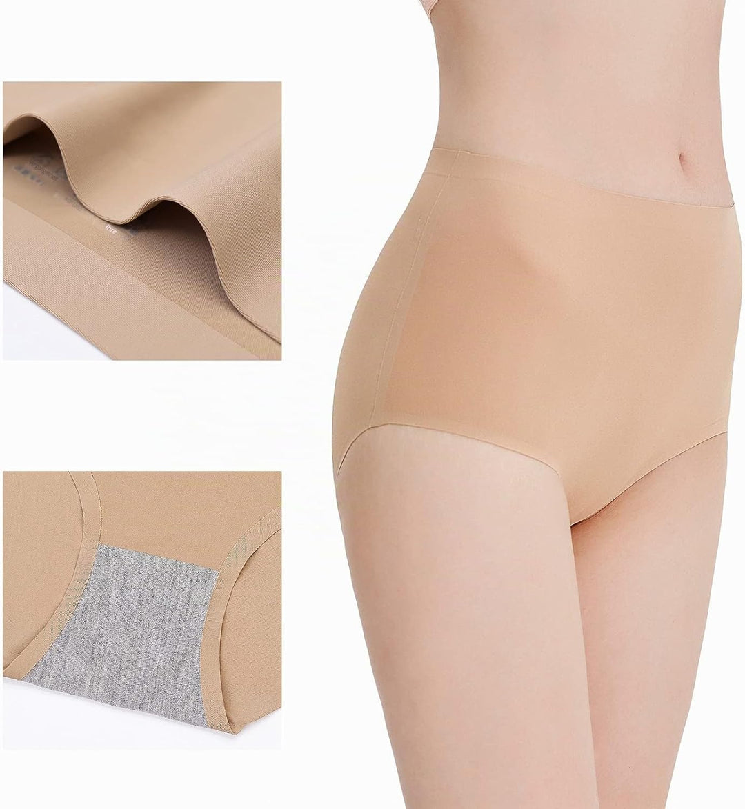 FallSweet No Show Slip mit hoher Taille Unterwäsche für Damen Seamless Panties, 5er Pack XL Multi2,