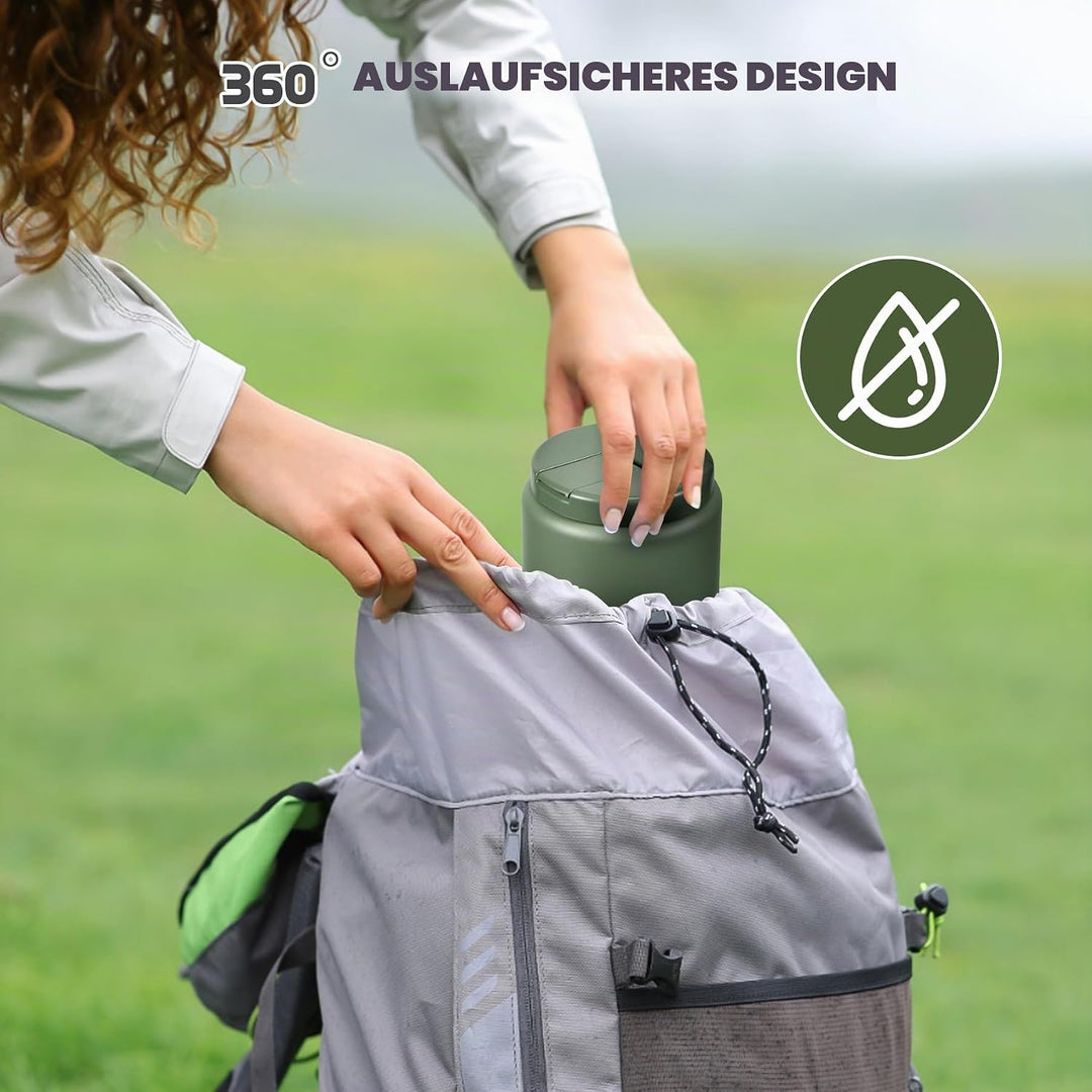 Itslife Thermobehälter für Essen 760ml, Thermo Lunchbox Kinder mit Schnallendeckel und Löffel, Warmh