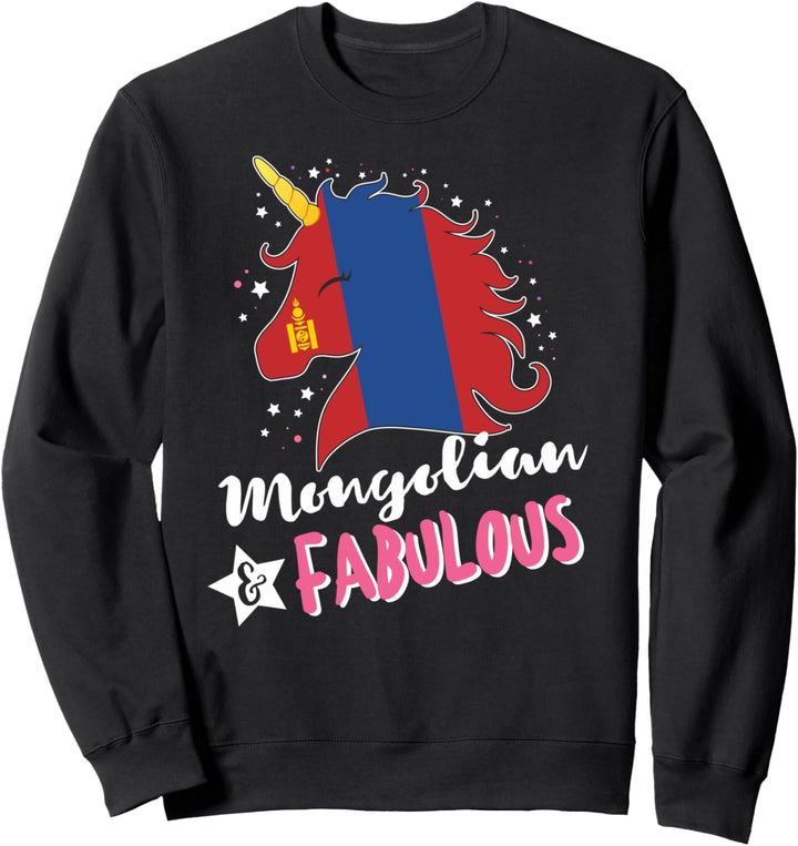 Mongolisches Einhorn Mongolei Flagge Sweatshirt