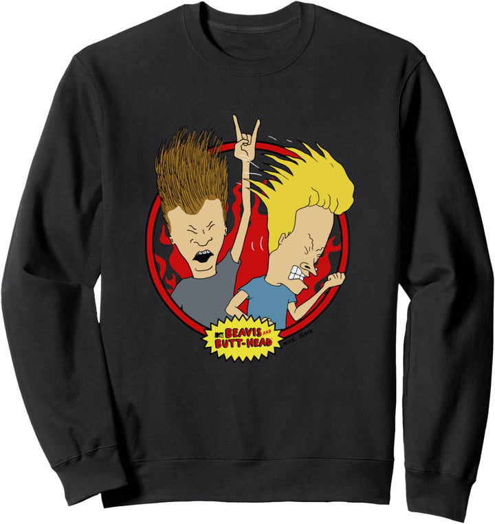 Beavis and Butt-Head Flames Sweatshirt