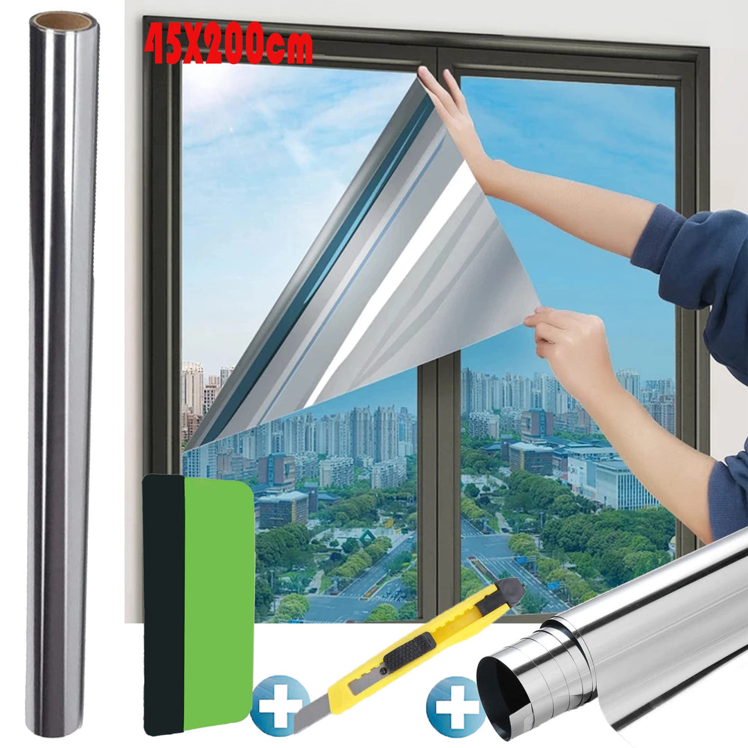 Sonnenschutzfolie Fenster Innen | UV-Schutz Sonnenschutzfolie Fenster Innen Aussen | Spiegelfolie Se