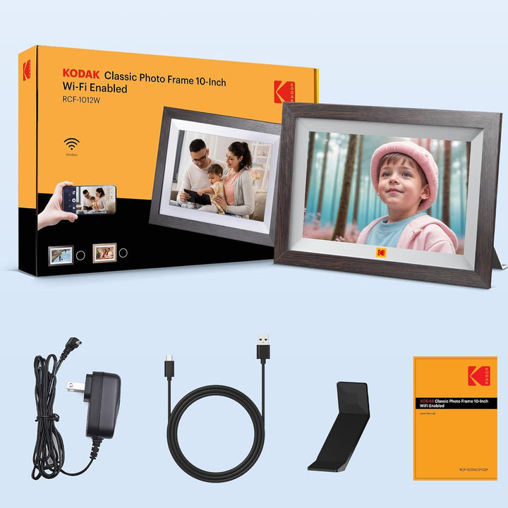KODAK 10,1 Zoll WiFi Digitaler Bilderrahmen, 1280x800 HD IPS Touchscreen, WLAN Elektronischer Bilder
